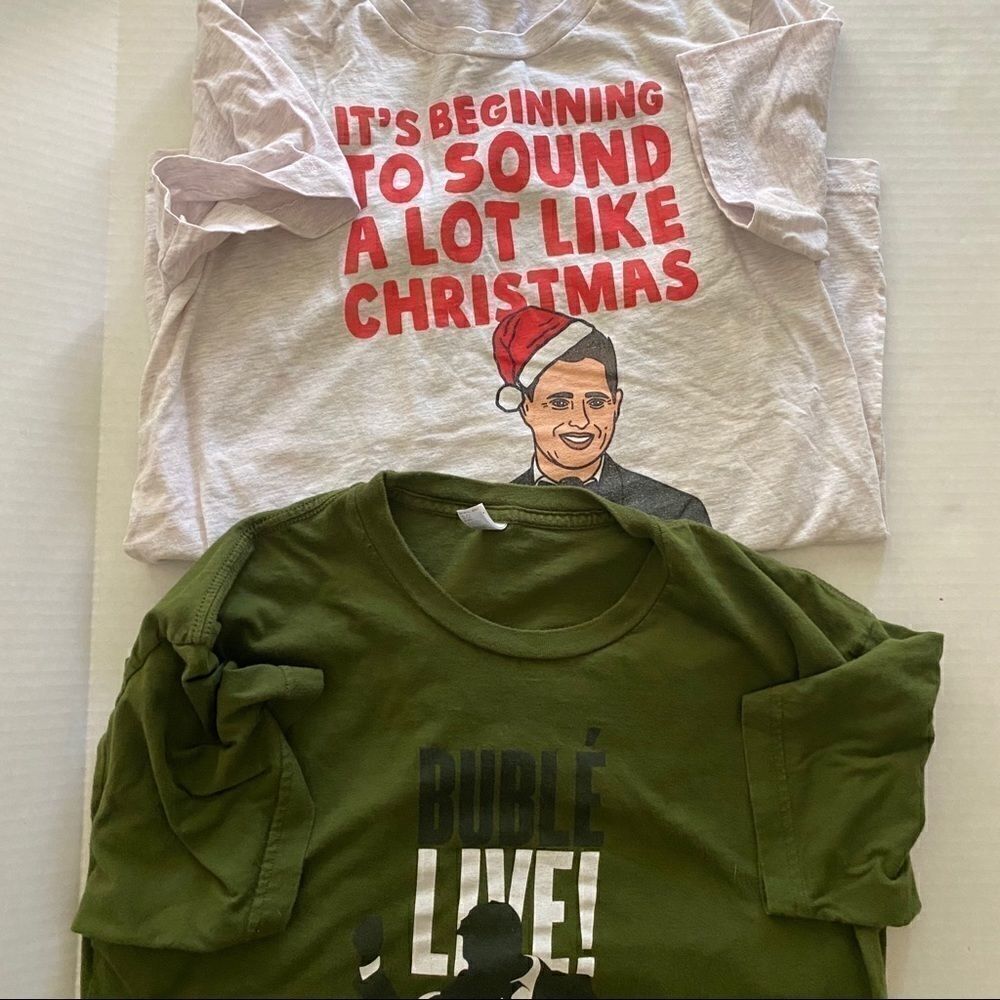 2 Michael Buble’ T-shirts. 
